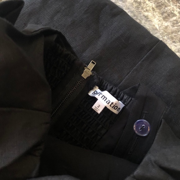 NWT Reformation Balia Linen Dress - Black - Picture 7 of 8